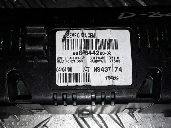 Peugeot 308 I T7 Display 1.4 VTI 95PS 9664644280 image 5