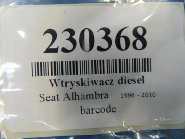 Ruiskutuspumppu OEM 0414720038 Seat Alhambra 1.9 TDI:lle image 6