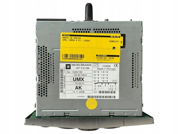 Radio CD 60 Navi OEM 13254185 Opel Corsa D 2008:lle image 4