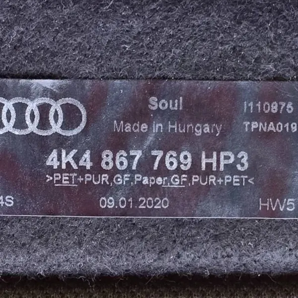 Audi Q8 E-TRON Sportback bagageutrymmeshylla OEM 4K4867769 image 6