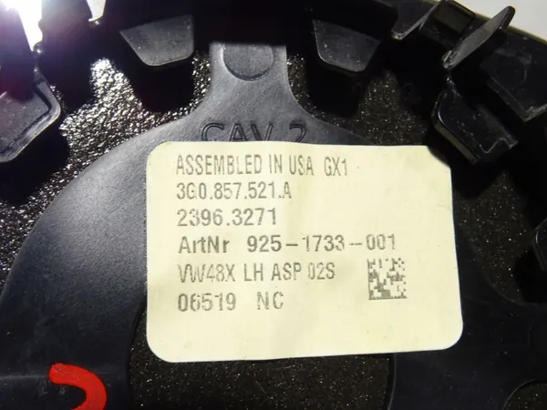 Insert Fotocromático Espejo Delantero Izquierdo OEM 3G0857521A image 6