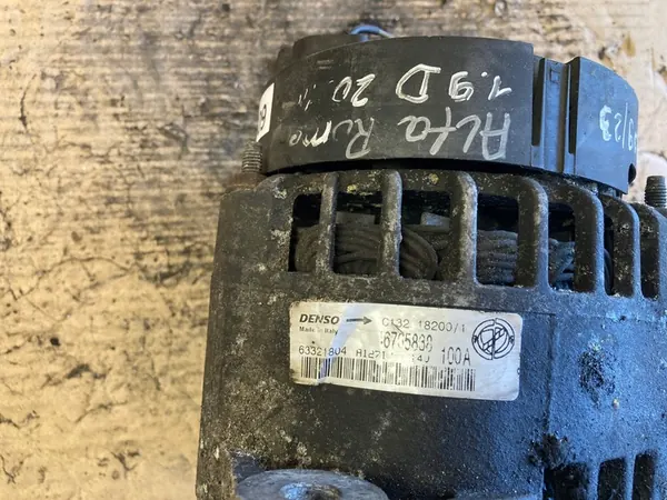 ALFA ROMEO 1.9 JTD Vaihtovirtageneraattori 14V 100A DENSO 63321804 image 6