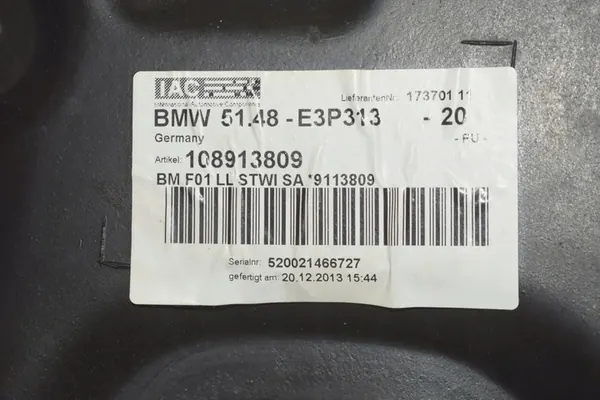 Isolamento Acústico BMW 5 (F10) 3.0L Diesel 2014 OEM 9113809 image 7