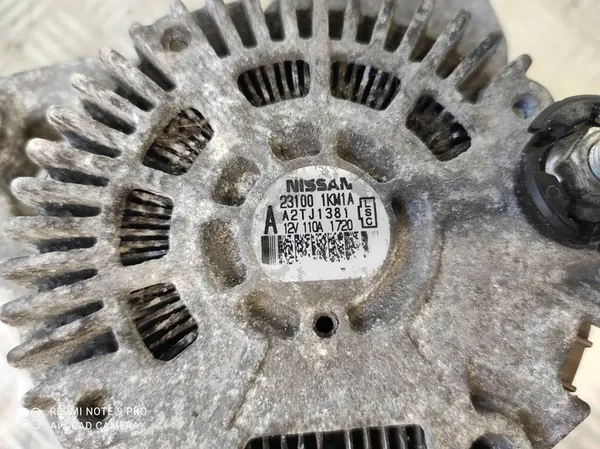 Vaihtovirtageneraattori Nissan Juke I 110A OE 231001KM1A image 9