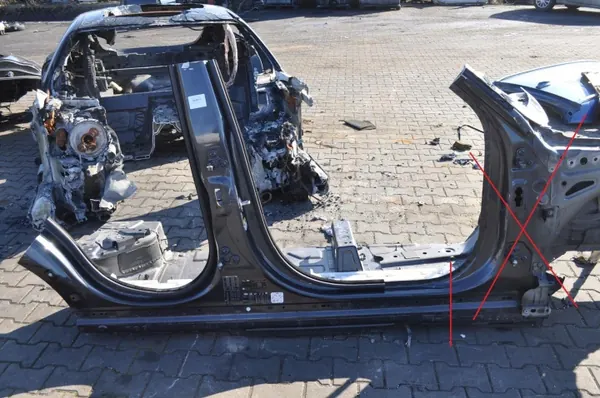 OEM 422710 B-stijl Rechts 1AU Grijs Gebruikt image 2