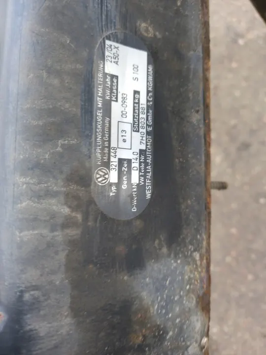 Dragkrok Westfalia VW T5 7H0803881 image 7