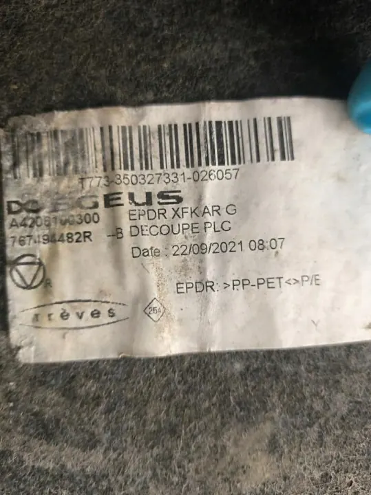 OEM 767494482R Arco de roda traseiro esquerdo para Renault Kangoo III image 5