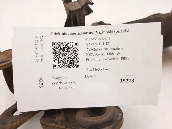 Ammortizzatore anteriore Mercedes-Benz A W169 2007 A1693200130 image 6