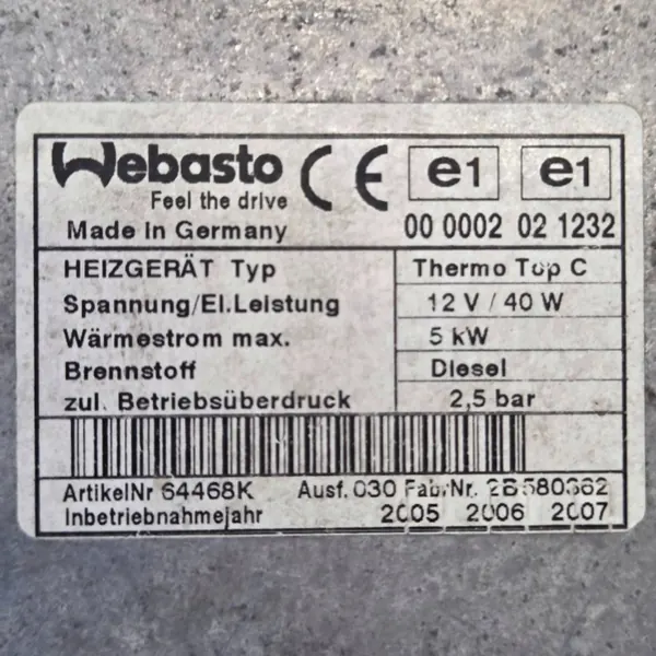 Stadsverwarming BMW X5 E53 OEM 6918941 - Webasto image 3