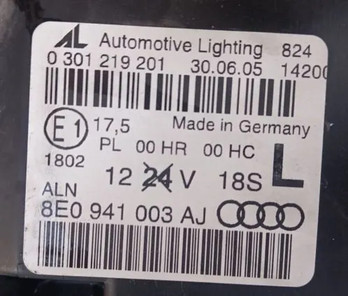 AUDI A4 B7 Faro Izquierdo 8E0941003AJ image 6