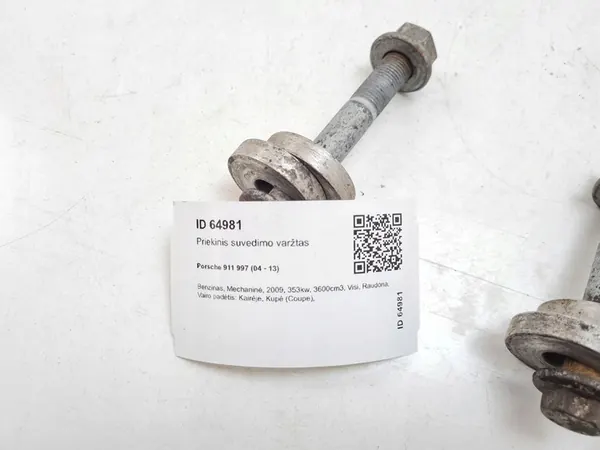 Boulon d'alignement de suspension avant Porsche 911 997 OEM MAM64981 image 4