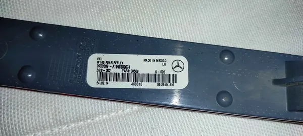 MERCEDES ML W166 RIFLETTORE PARAURTI POSTERIORE SINISTRO A1668200074 image 3