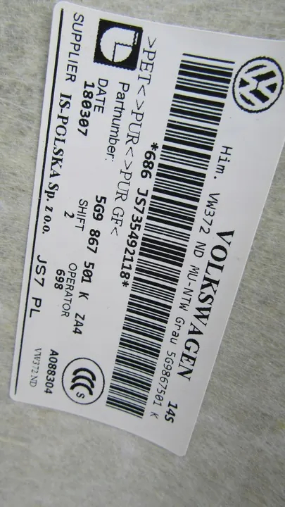 VW GOLF 7 VII KOMBI TECHO ORIGINAL 5G9867501K image 3