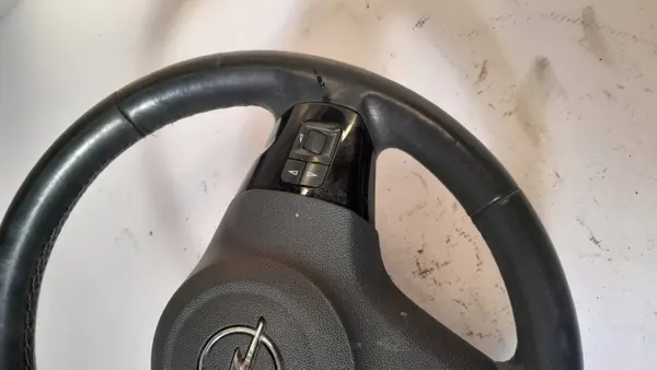 OPEL CORSA D Ohjauspyörä Nahka Airbag Monitoimi OEM image 3