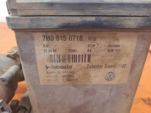Calentador estacionario Webasto OEM 7h0815071b VW T5 image 4