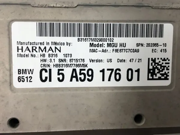 OEM 65125A69496 Päälaite BMW 3 G20:lle image 7