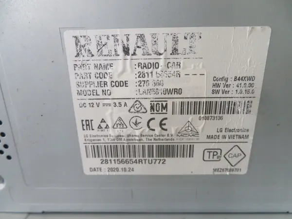 Radio Navigaatio OEM 281156654R Renault Masterille image 5