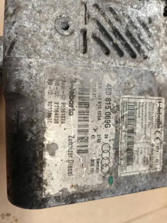 Webasto Audi 4E0815069G 4.13L Diesel 2008 image 5