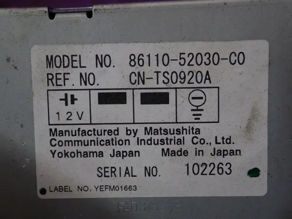 Toyota Yaris Verso 99-06 radio display OEM 86110-52030-C0 image 9