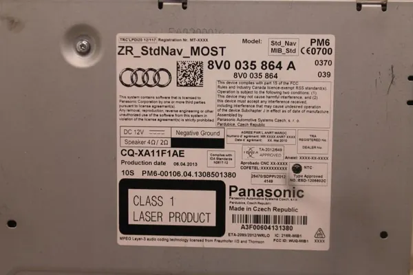 Leitor de condução OEM 8V0035864A para Audi A3 8V 2013-2020 image 3