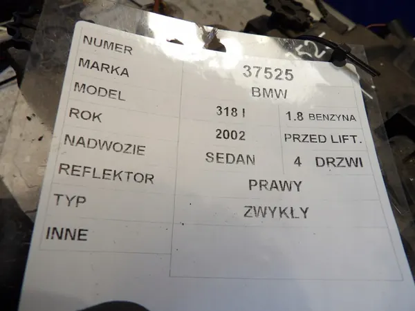 Farol dianteiro direito 6910956 BMW E46 image 4