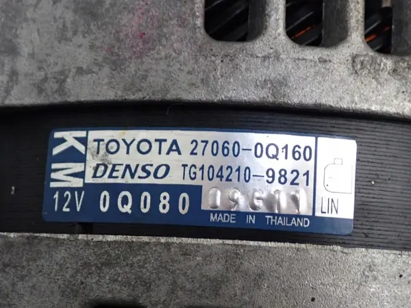 OEM 27060-0Q160 Vaihtovirtageneraattori Toyota Aygo X 1.0 image 5
