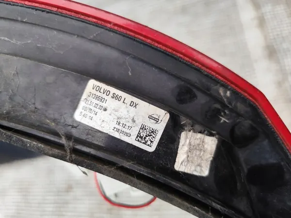 Volvo S60 II LIFT 13-18 Lámpara Trasera Derecha 31395931 image 8