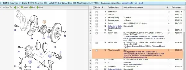 Snodo anteriore sinistro SAAB 9-3 12847526 image 6
