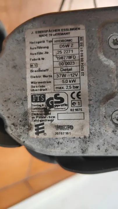 Webasto hulpverwarming Volvo S40 V50 OEM 30767161 image 4
