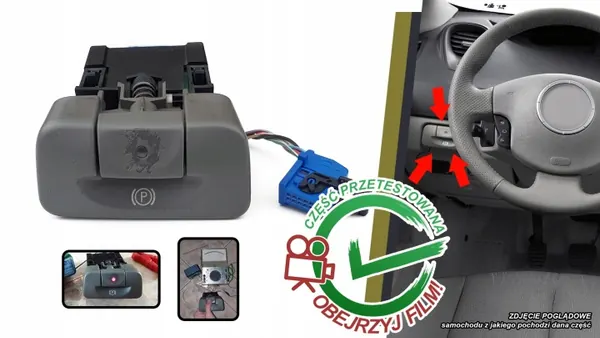 Botón Palanca Freno Mano Renault Scenic 2 OEM KD4874 Gris image 2