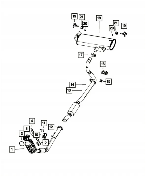 Katalysaattoriputki OEM 68281699AH Jeep Wranglerille image 6