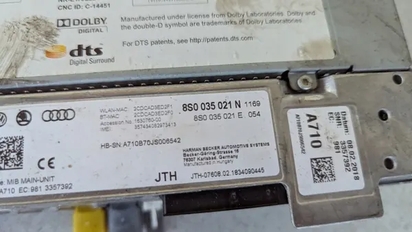 Audi TT 8S Radio Navigationsläsare OEM 8S0035021N image 3