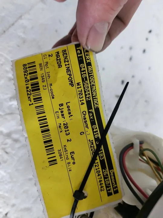 Brandstofpomp Mazda 2 1.3 image 3