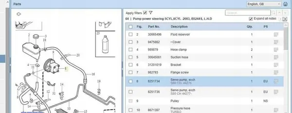 Assistência de Direção Volvo S80 I 8251734 image 6