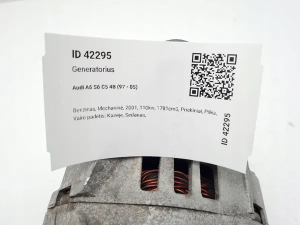 ALTERNATOR AUDI A4 B6 1.8 T AJL 06B903016D image 5