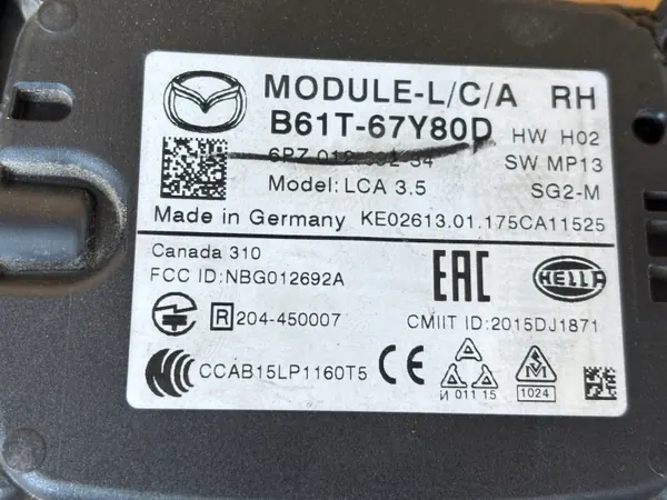 Sensor ponto cego Mazda 3 III BM OEM B61T-67Y80D image 6