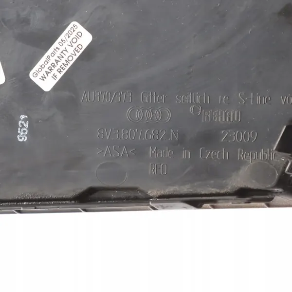 Audi A3 etupuskurin oikea ritilä OEM 8V3807682N image 8