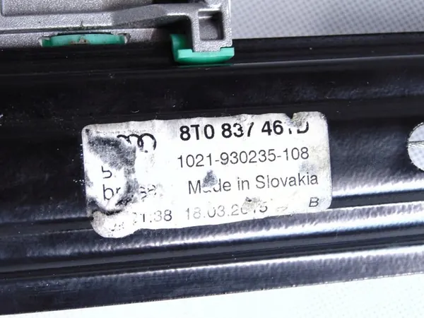 Elevador de vidro dianteiro esquerdo Audi A5 8T 8T0837461D image 3