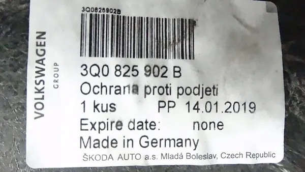 Volkswagen OE 3Q0825902B Motorlock image 3