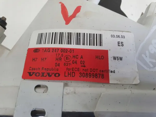 Vasen Ajovalo Volvo S40 V40 I LIFT Etu Eurooppalainen 30899878 image 2