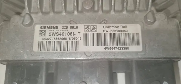 Computer Motore SID801A Peugeot Citroen 2.0 HDI 9656109980 image 2