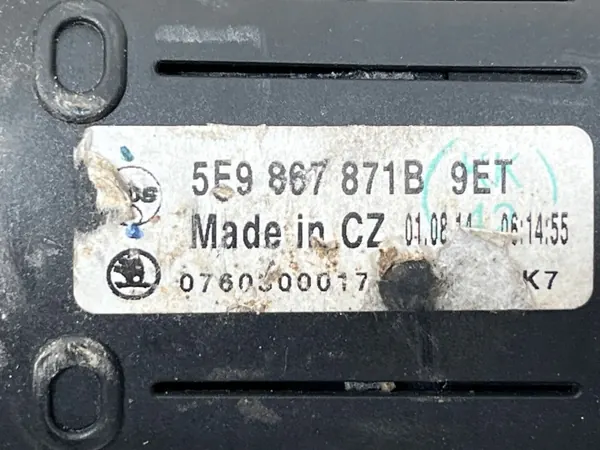 Rouleau de tablette coffre SEAT OEM 5F9867871B image 3