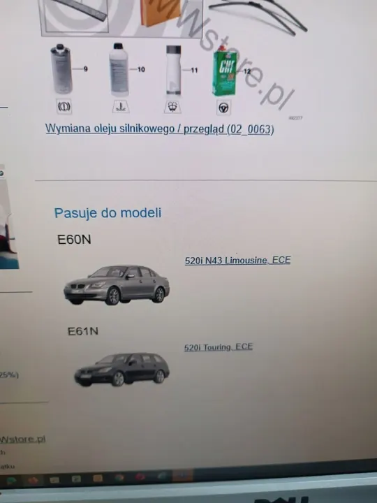 Kit d'entretien BMW 5 E60 E61 9171858 7521023 2336345 7508969 image 6