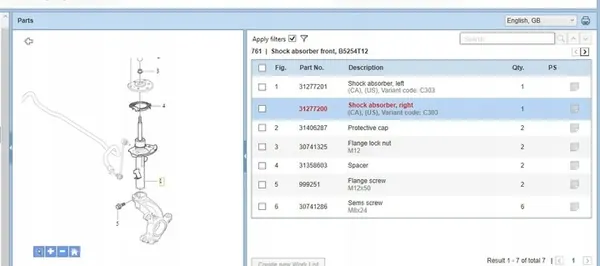 Ammortizzatore Anteriore Destro Volvo S60 II V60 I OEM 31277200 image 7