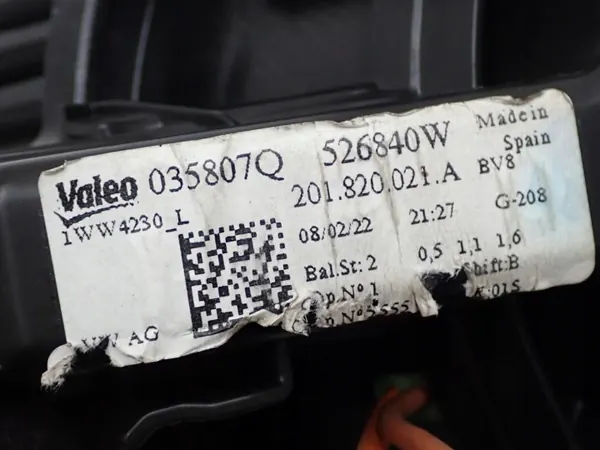 Lämmityspuhallin OEM 2Q1820021A VW T-Crossille image 4