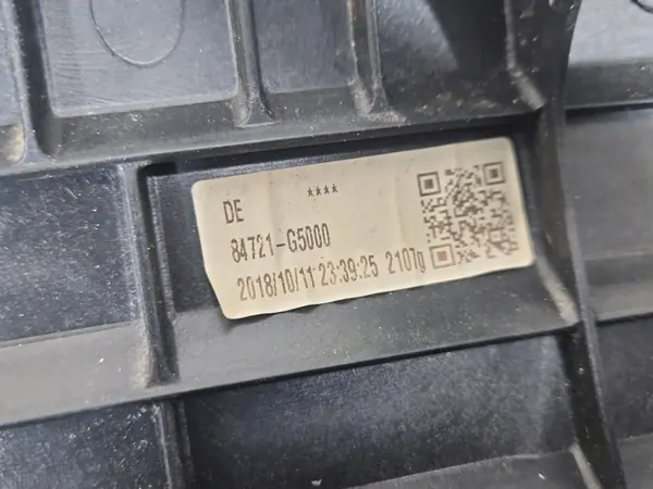 Ohjaustaulukko matkustajan turvatyyny Kia Niro OEM image 10