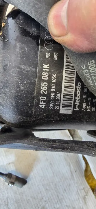 Webasto bijverwarming OEM 4F0265081K voor Audi A6 C6 image 8