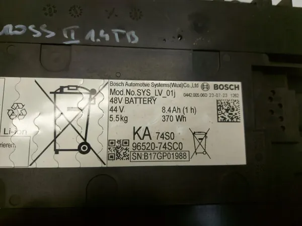 48V Akku OEM 96520-74SC0 Suzuki SX4 S-Crossille image 3