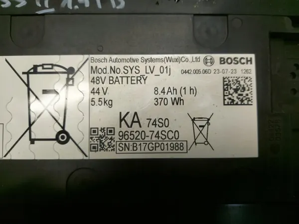 48V Akku OEM 96520-74SC0 Suzuki SX4 S-Crossille image 4