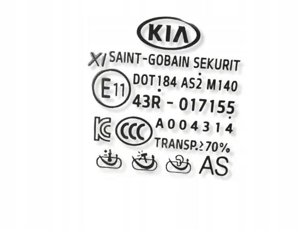 Fram höger dörrruta OEM 82413J5000 Kia Stinger image 4